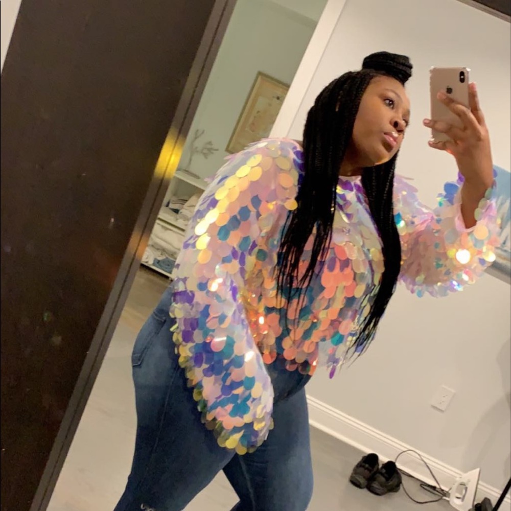 Beautiful shimmer sweater worn once